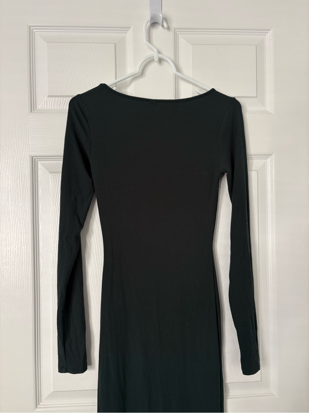 Skims Super Soft Lounge Long Sleeve Ribbed Dress Hunter Green Size M - Picture 5 of 6